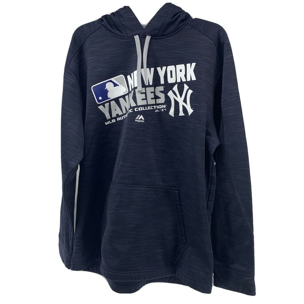 Majestic MLB NY Yankees Hoodie Sweatshirt Mens L - Picture 1 of 7